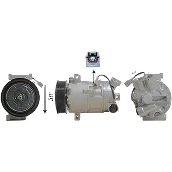 Compresor aer conditionat RENAULT MEGANE 3 2008->2015 2.0 dCi 120KW 163CP , pentru motor M9R 610 perioada 2012 2013 2014 2015 2016 2017