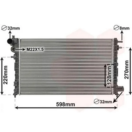 Radiator Motor PEUGEOT 106 2 1996->2002 Radiator apa pentru 1,5 diesel 53x29,7 Perioada 1996 1997 1998 1999 2000 2001 2002