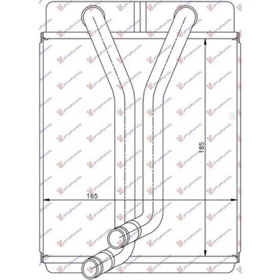 Radiator Incalzire KIA CARENS 2 2002->2006 Calorifer BEHR 185x165x24 Perioada 2002 2003 2004 2005 2006