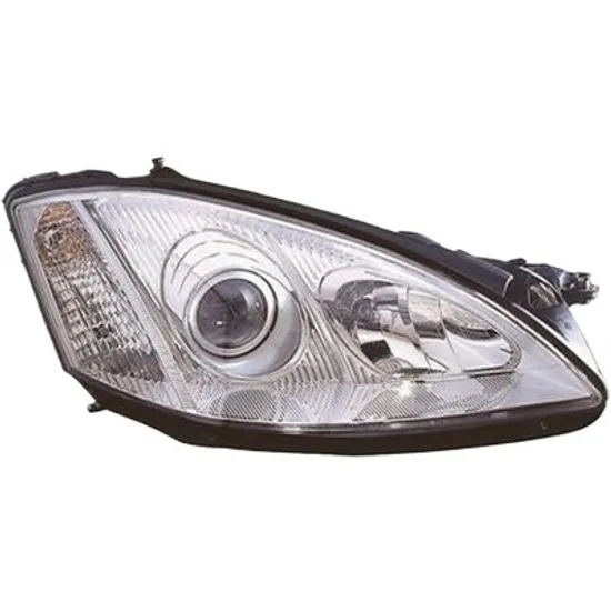 Far dreapta MERCEDES S-CLASS W221 2005->2013 perioada 2009 2010 2011 2012 2013 pana la an de fabricatie 04/2009, fara motor reglaj, semnal alb, cu reglaj electric, cu bec H7, cu bec H9