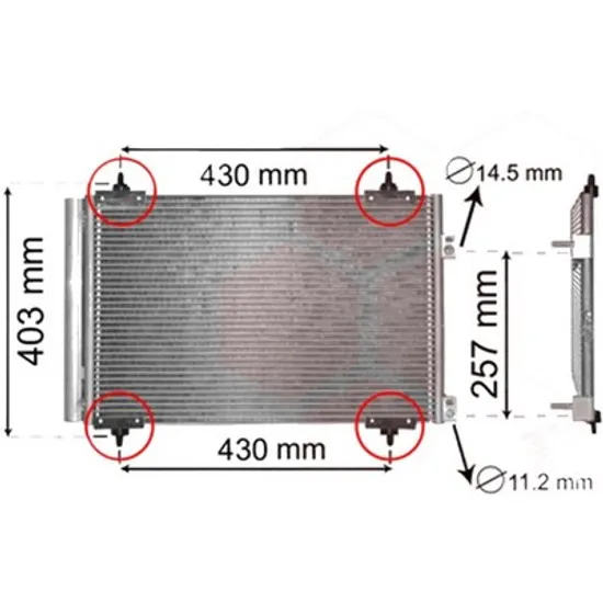 Radiator aer conditionat VW POLO 6 2017-> 1.5 TSI 110KW 150CP , pentru motor DADA, DPCA perioada 2018 2019,2020 2021