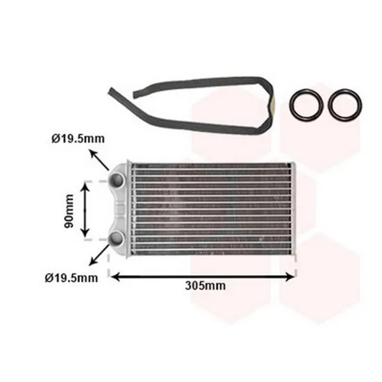 Radiator Incalzire RENAULT TRAFIC 2 2001-> Calorifer B +/-AC 255x147 VALEO TYPE Perioada 2001 2002 2003 2004 2005 2006