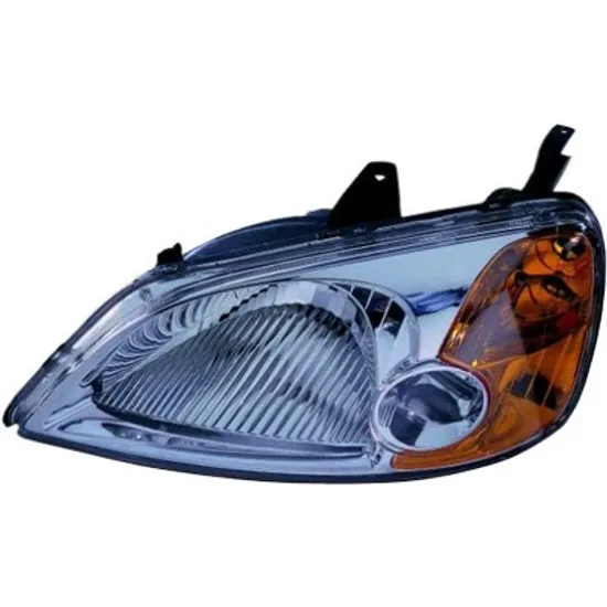 Far stanga HONDA CIVIC 7 2000->2005 perioada 2001 2002 2003 2004 2005 pana la an de fabricatie 10/2003, cu motor reglaj, semnal transparent, cu reglaj electric, pentru 2/3 usi, cu bec H4, pentru EP,