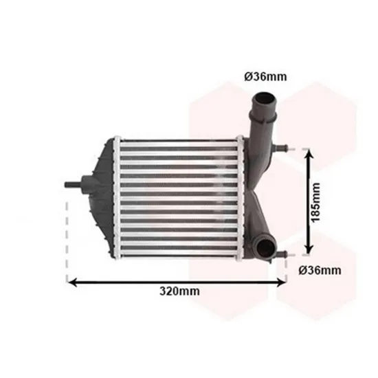 Intercooler FIAT PUNTO 188 1999->2012 Radiator intercooler 1.3 MJTD (192x209x65) Perioada 1999 2000 2001 2002 2003 2004 2005 2006 2007 2008 2009 2010 2011
