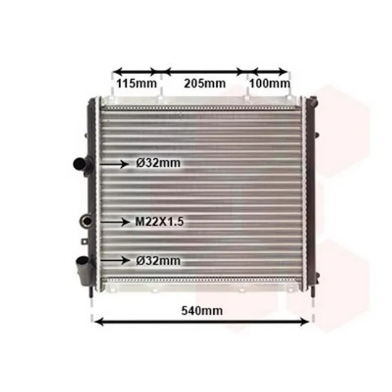 Radiator Motor RENAULT KANGOO 1997->2007 Radiator apa pentru diesel 48x44x40 Perioada 1997 1998 1999 2000 2001 2002 2003 2004 2005 2006 2007