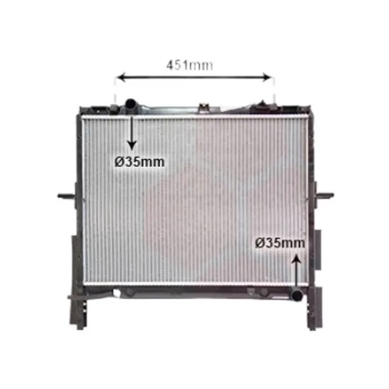 Radiator apa KIA SORENTO 1 2002->2009 pentru 2.5 CRDi, 2.5 CRDi tractiune integrala, perioada 2006 2007 2008 2009 2010 2011