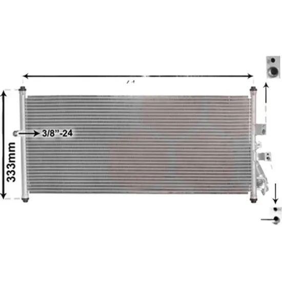 Radiator aer conditionat FORD B-MAX 2012-> 1.0 EcoBoost 103KW 140CP , pentru motor YYJC perioada 2016 2017,2018,2019,2020 2021