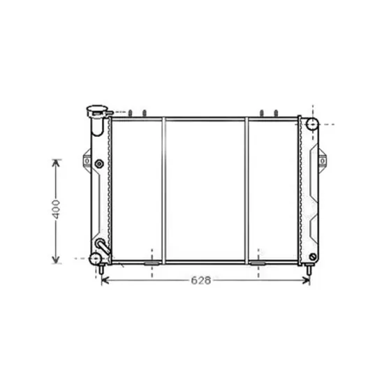 Radiator Motor JEEP GRAND CHEROKEE 2 1998->2005 Radiator apa pentru (50x56,5) 4.0cc 1998->1999 V6 CV automata Perioada 1998 1999