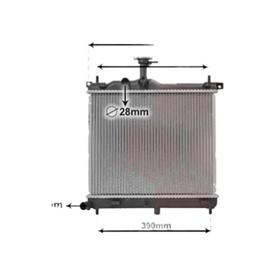 Radiator apa HYUNDAI i10 2007->2013 1.1 50KW 68CP , pentru motor G4HG perioada 2008 2009,2010,2011,2012 2013