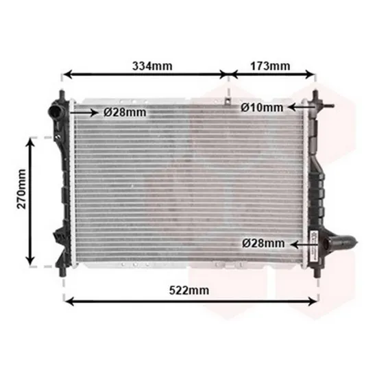 Radiator Motor CHEVROLET MATIZ M200, M250 2005-> Radiator apa pentru 0,8+1,0 8V cc (45,8x31,7) Perioada 2005 2006 2007 2008 2009 2010 2011