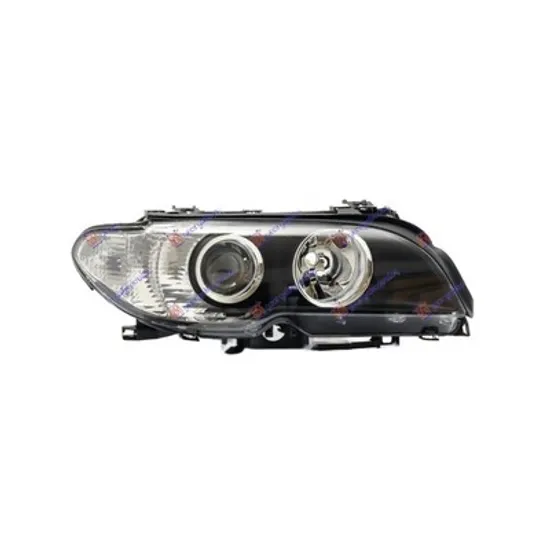 Faruri BMW 3 Cabriolet E46 2000->2007 Far dreapta cu reglaj, H7/H7, cu semnal alb, cu interior negru (E46 Coupe 03-06) Perioada 2003 2004 2005 2006