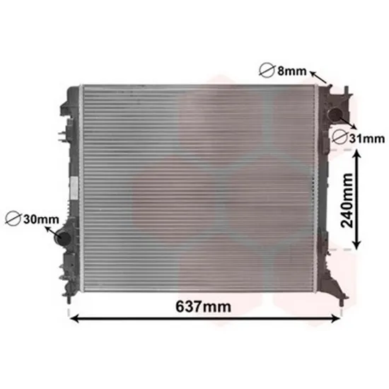 Radiator Motor RENAULT KADJAR 2015-> Radiator apa 1,5 DCi-2.0 benzina 54x48,5 Perioada 2016 2017 2018 2019