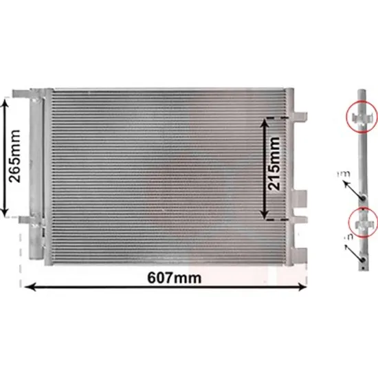 Radiator aer conditionat FIAT 500 C 2009-> 1.2 51KW 69CP , pentru motor 169 A4.000 perioada 2009 2010,2011,2012,2013 2014