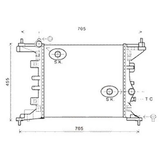 Radiator apa OPEL MERIVA B 2010->2017 pentru 1.4, perioada 2010 2011 2012 2013 2014 2015 2016 2017