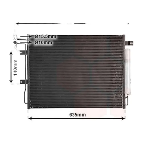 Radiator aer conditionat MITSUBISHI OUTLANDER 3 2012->2020 pentru 2.2 Di-D , perioada 2012 2013 2014 2015 2016 2017