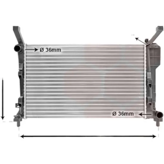 Radiator apa MERCEDES A-CLASS W169 2004->2012 pentru A 160, perioada 2009 2010 2011 2012