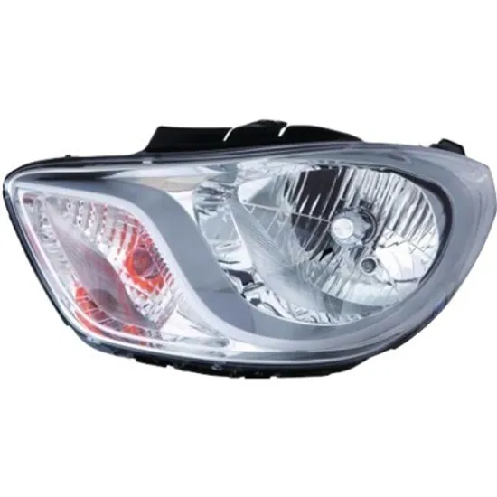 Far dreapta HYUNDAI i10 2007->2013 perioada 2011 2012 2013 cu motor reglaj, semnal transparent, cu reglaj electric, cu bec H4