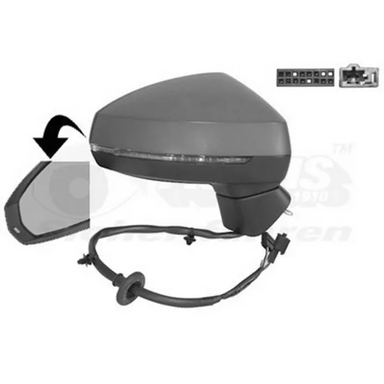 Oglinda AUDI A3 8VS, 8VM SEDAN 2013->2020 Oglinda exterioara rabatare electrica cu incalzire cu semnal 14 pini dreapta Perioada 2013 2014 2015 2016 2017 2018 2019 2020