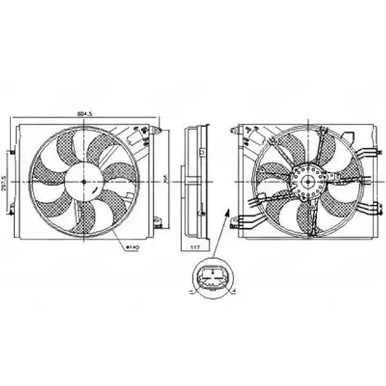 Ventilator Motor RENAULT SCENIC 4 2016-> Ventilator complet (simplu) 1.2-1.3 benzina - 1.5-1.6-1.7 diesel (440 mm) (2 pini) (250W) (VALEO) Perioada 2016 2017 2018 2019 2020 2021
