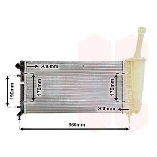 Radiator Motor LANCIA YPSILON 2003->2011 Radiator apa pentru 1.2 8/ 16V cu/fara aer conditionat (58x31,5) TYPE DENSO Perioada 2003 2004 2005 2006 2007 2008 2009 2010