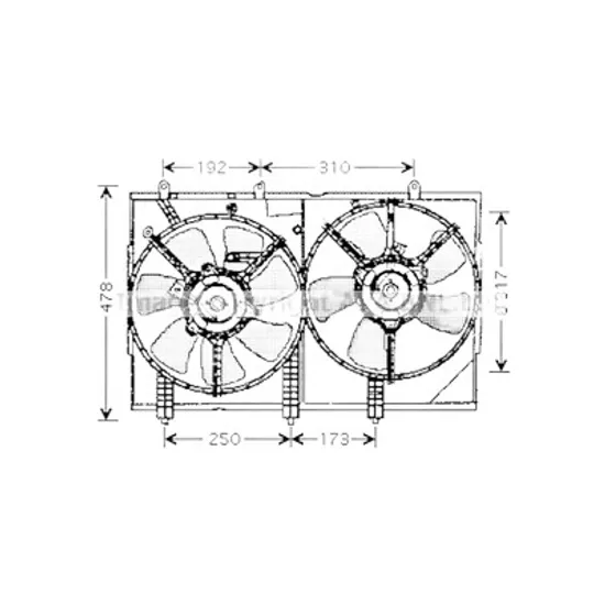 Ventilator motor MITSUBISHI OUTLANDER 1 2001->2006 pentru 2.0 4WD , perioada 2003 2004 2005 2006