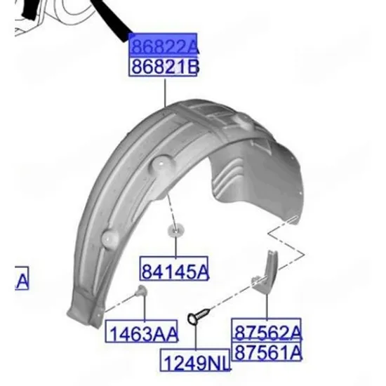 Carenaj spate KIA EV9 2023-> Carenaj aripa spate (O) DREAPTA Perioada 2023 2024 2025