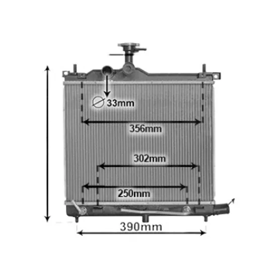 Radiator apa HYUNDAI i10 2007->2013 pentru 1.0, perioada 2011 2012 2013 2014 2015 2016 2017