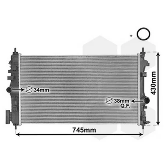 Radiator Motor SAAB 9-5 2010->2012 Radiator apa pentru 2 0 CDTi - TTiD cu/fara aer conditionat 68x40 Perioada 2010 2011 2012 2013 2014 2015 2016