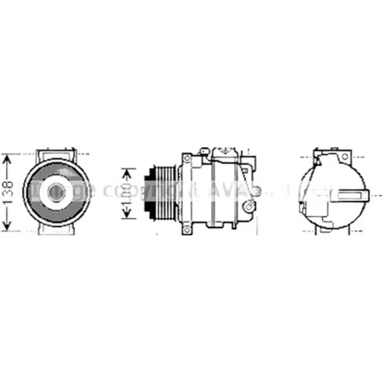 Compresor aer conditionat MERCEDES C-CLASS W204 2007->2014 pentru C 320 CDI 4-matic , perioada 2007 2008 2009 2010 2011 2012 2013 2014