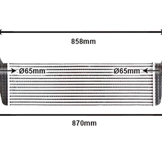 Intercooler VW CARAVELLE 6 2015->, CARAVELLE 5 2003->2015, TRANSPORTER T5 2003->2015, MULTIVAN 5 2003->2015, TRANSPORTER T6 2015-> pentru 2.0 TSI 4motion, perioada 2011 2012 2013 2014 2015 2016 2017 2018 2019