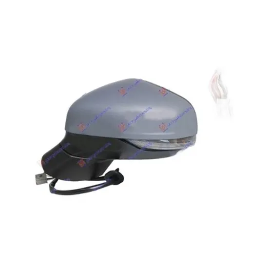 Oglinda FORD FIESTA 7 2017-> Oglinda exterioara electrica cu incalzire cu rabatare electrica (cu semnal si cu lampa podea si senzor banda) 12PIN stanga Perioada 2017 2018 2019 2020 2021