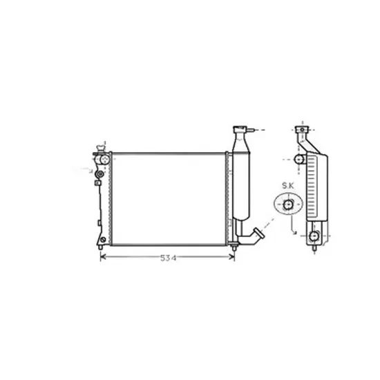 Radiator Motor PEUGEOT PARTNER 1996->2010 Radiator apa pentru 1,1cc cu/fara aer conditionat 46x37,8x23 Perioada 1996 1997 1998 1999 2000 2001 2002 2003 2004 2005 2006 2007 2008