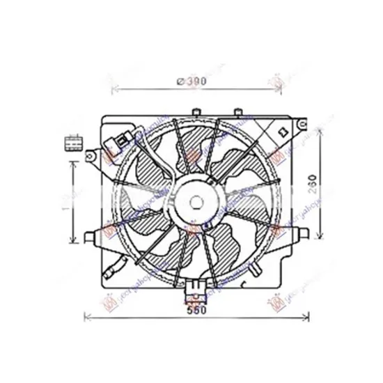 Ventilator Motor KIA PRO CEED 2008->2013 Electroventilator complet diesel TYPE Hella 3 usi 2013->2015 Perioada 2013 2014 2015 2016