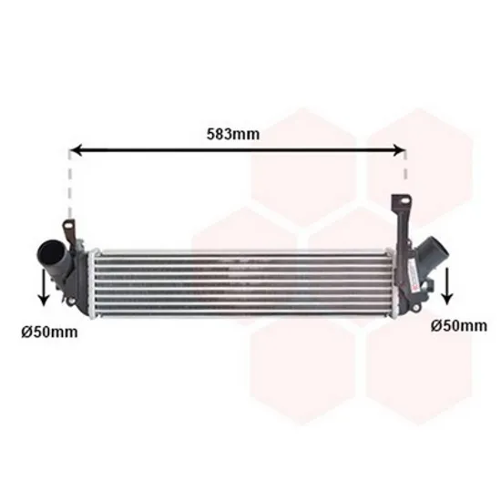 Intercooler RENAULT KANGOO 1997->2007 Radiator intercooler 1.5 DCI 657x93x85 2003->2008 Perioada 1997 1998 1999 2000 2001 2002 2003 2004 2005 2006 2007