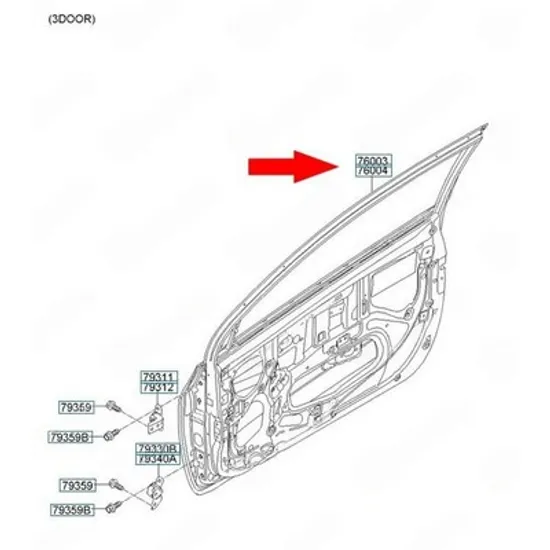 Usa Fata KIA PICANTO 2011->2017 Usa fata 3 usi (O) STANGA Perioada 2015 2016 2017