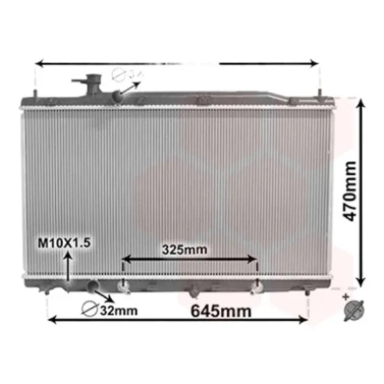 Radiator apa HONDA CR-V 3 2006->2012 2.4 i-VTEC 4WD 118KW 160CP , pentru motor K24Z1 perioada 2006 2007,2008,2009,2010 2011