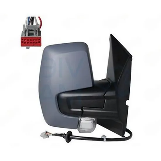 Oglinda FORD TRANSIT CUSTOM 2012-> Oglinda exterioara electrica cu incalzire cu rabatare electrica pentru vopsit (cu semnal) DREAPTA Perioada 2018 2019 2020 2021 2022 2023