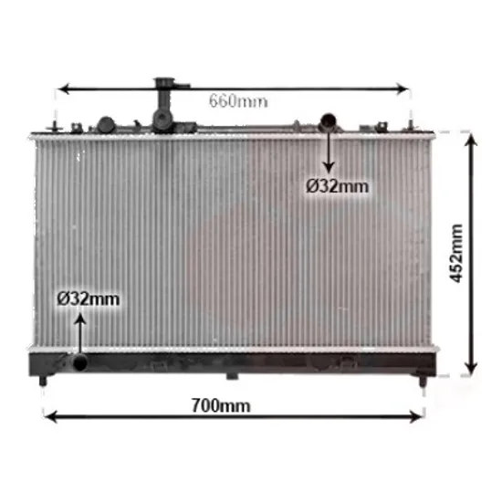 Radiator apa MAZDA 6 GG 2002->2008 pentru 2.0 DI, perioada 2002 2003 2004 2005 2006 2007