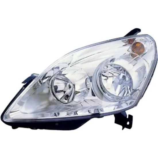 Far stanga OPEL ZAFIRA B 2005->2015 perioada 2005 2006 2007 2008 2009 2010 2011 2012 de la an de fabricatie 2009, de la serie sasiu A2000001, de la serie sasiu AG000001, cu motor reglaj, cromat, semnal transparent, cu reglaj electric, cu bec H7/H1