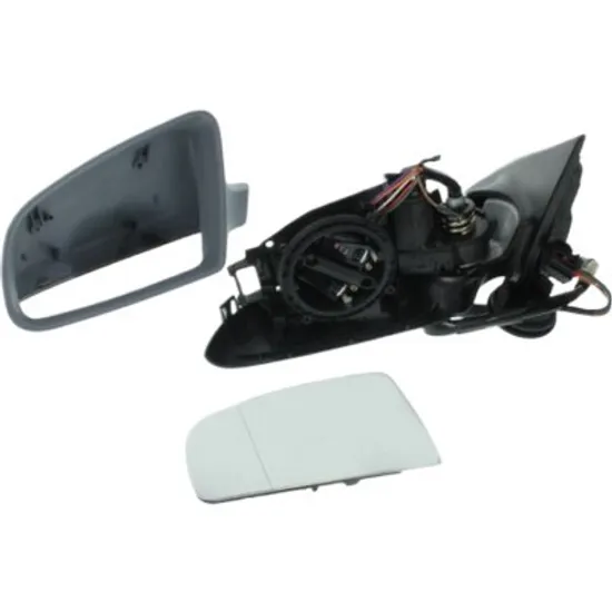 Oglinda exterioara stanga AUDI A3 8P1 2003->2012 perioada 2003 2004 2005 2006 2007 2008 de la an de fabricatie 2003, reglaj electric, cu incalzire, rabatare electrica, pana la an de fabricatie 2007, prevopsit grund