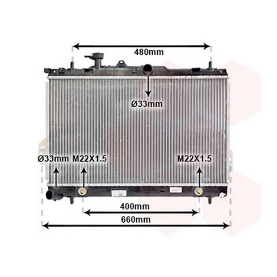 Radiator Motor HYUNDAI MATRIX 2001-> Radiator 1,6-1,8 16V 36x62,4 cv automata Perioada 2001 2002 2003 2004 2005 2006 2007 2008 2009 2010