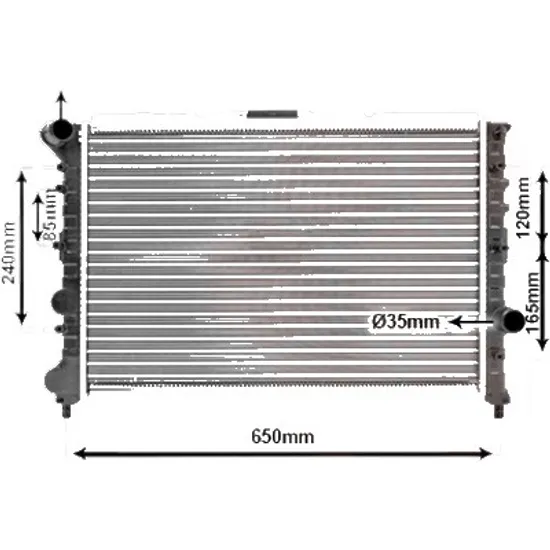 Radiator apa ALFA ROMEO 156 1997->2005 pentru 2.4 JTD, perioada 1997 1998 1999 2000 2001 2002 2003