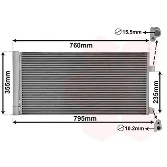 Radiator Aer Conditionat RENAULT LAGUNA 2 2001->2007 Radiator aer conditionat benzina/ diesel 69x35,5x16 Perioada 2001 2002 2003 2004 2005 2006 2007