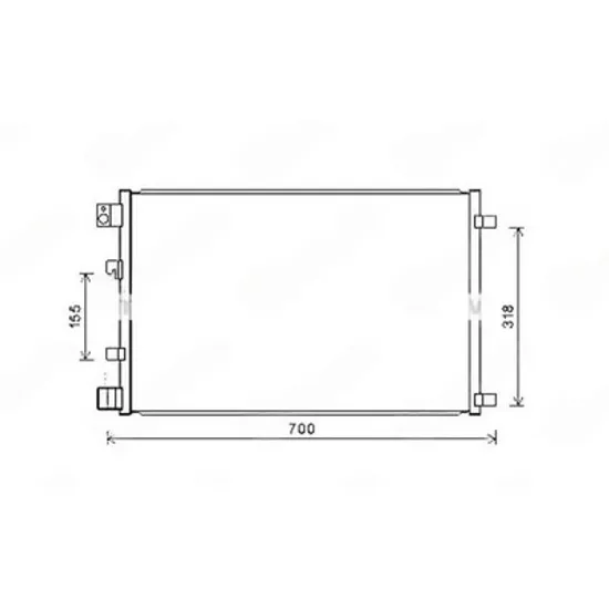 Radiator Aer Conditionat NISSAN QASHQAI 1 2007->2014 Radiator condensator aer conditionat 1.5 DCi (610x390x16) (VALEO) Perioada 2010 2011 2012 2013