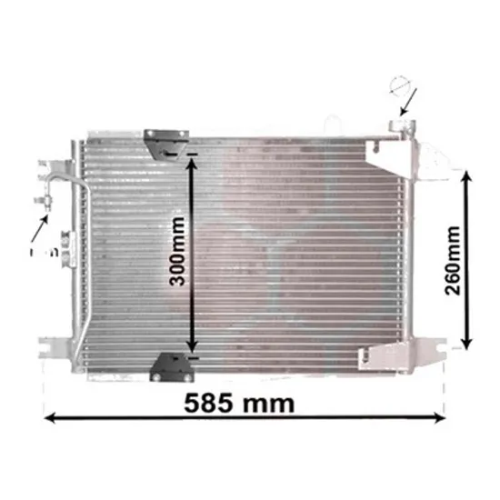 Radiator aer conditionat VW TRANSPORTER T4 1990->2003 2.4 D Syncro 57KW 78CP , pentru motor AAB perioada 1992 1993,1994,1995,1996,1997 1998