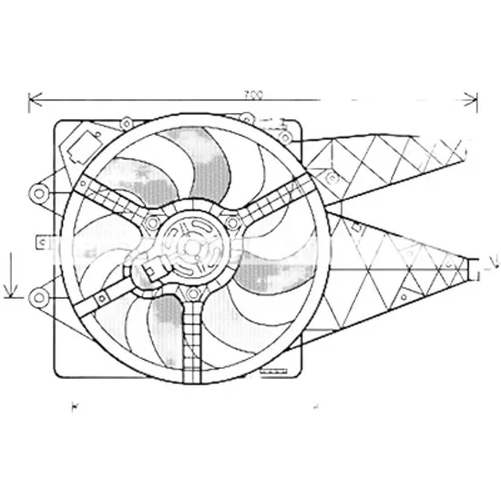 Ventilator motor FIAT BRAVO 2006->2016 pentru 2.0 D Multijet , perioada 2008 2009 2010 2011 2012 2013 2014
