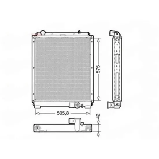 Radiator Motor MITSUBISHI CANTER 2012-> Radiator apa motor 3.0 diesel (575x522)(KOYO) Perioada 2012 2013 2014 2015 2016 2017