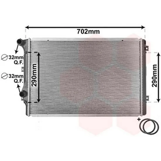Radiator Motor VW TOURAN 2003->2010 Radiator apa 1.8-2.0 TFSi benzina 650x450 BEHR Perioada 2003 2004 2005 2006 2007 2008 2009
