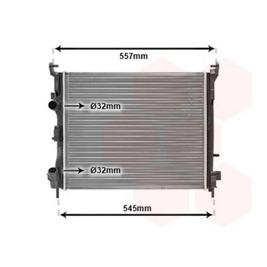 Radiator Motor RENAULT SYMBOL 2 2008->2013 Radiator apa 1.5DCi 2003-> (48x41.4x27) 74KW Perioada 2012 2013 2014 2015 2016