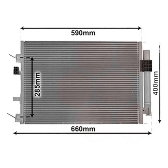 Radiator aer conditionat CITROEN C5 2 2004-> pentru 2.0 HDi , perioada 2004 2005 2006 2007 2008 2009